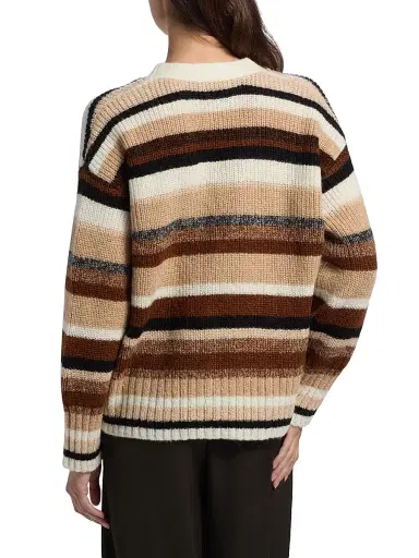 Ramy Brook Women's Caroline Striped V-Neck Cardigan - Neutral Stripe | Thumbnail 5 Ramy Brook Women's Caroline Striped V-Neck Cardigan - Neutral Stripe | Thumbnail 5