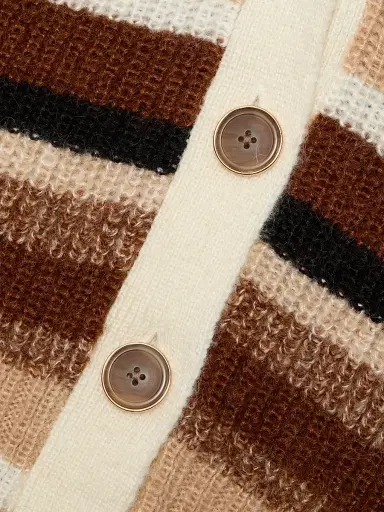 Ramy Brook Women's Caroline Striped V-Neck Cardigan - Neutral Stripe | Thumbnail 7 Ramy Brook Women's Caroline Striped V-Neck Cardigan - Neutral Stripe | Thumbnail 7
