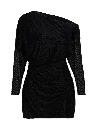 Ramy Brook Women's Lawrence Polka Dot One-Shoulder Minidress - Black Dot | Thumbnail 1 Ramy Brook Women's Lawrence Polka Dot One-Shoulder Minidress - Black Dot | Thumbnail 1