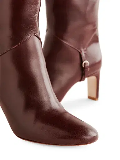 Reformation Women's Gaelle 75MM Leather Knee-High Boots - Ruby - Size 5.5 | Thumbnail 5 Reformation Women's Gaelle 75MM Leather Knee-High Boots - Ruby - Size 5.5 | Thumbnail 5