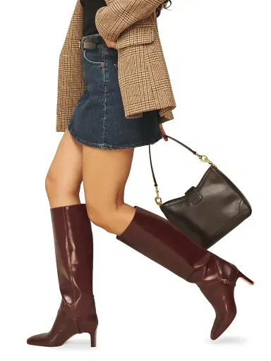 Reformation Women's Gaelle 75MM Leather Knee-High Boots - Ruby - Size 5.5 | Thumbnail 8 Reformation Women's Gaelle 75MM Leather Knee-High Boots - Ruby - Size 5.5 | Thumbnail 8
