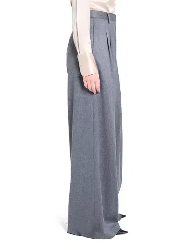 TWP Women's Avery Tailored Wool Straight-Leg Pants - Medium Heather Grey | Thumbnail 4 TWP Women's Avery Tailored Wool Straight-Leg Pants - Medium Heather Grey | Thumbnail 4
