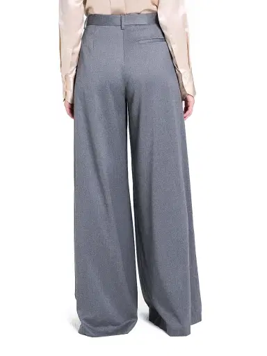 TWP Women's Avery Tailored Wool Straight-Leg Pants - Medium Heather Grey | Thumbnail 5 TWP Women's Avery Tailored Wool Straight-Leg Pants - Medium Heather Grey | Thumbnail 5