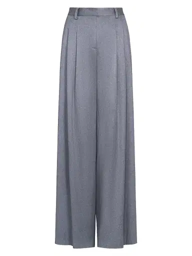 TWP Women's Avery Tailored Wool Straight-Leg Pants - Medium Heather Grey | Thumbnail 1 TWP Women's Avery Tailored Wool Straight-Leg Pants - Medium Heather Grey | Thumbnail 1