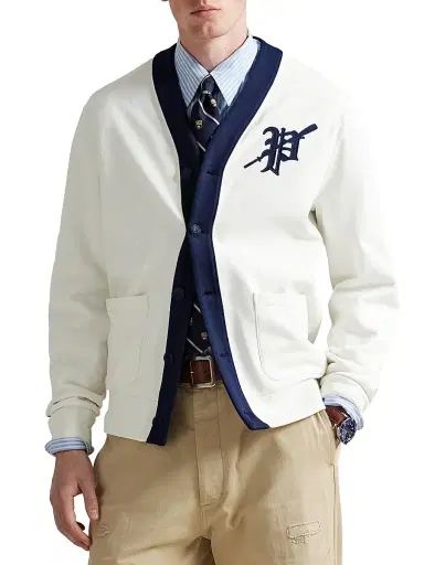 Polo Ralph Lauren Men's Logo-Embroidered Striped Cardigan - Nevis | Thumbnail 3 Polo Ralph Lauren Men's Logo-Embroidered Striped Cardigan - Nevis | Thumbnail 3