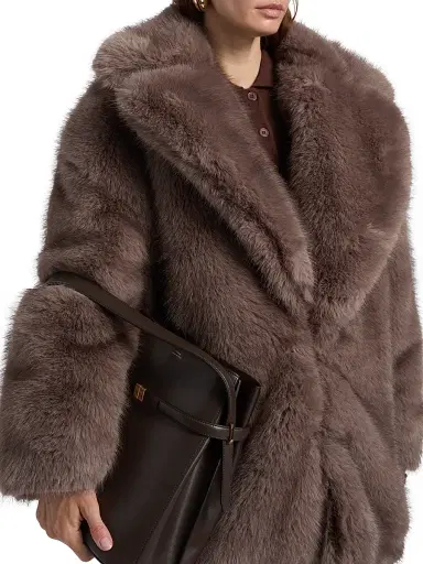 Ronny Kobo Women's Fonzee Faux-Fur Coat - Grey Brown | Thumbnail 6 Ronny Kobo Women's Fonzee Faux-Fur Coat - Grey Brown | Thumbnail 6