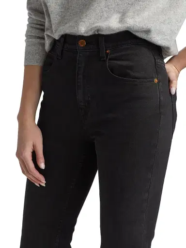Jamie Haller Women's Kenickie Mid-Rise Ankle Jeans - Washed Black | Thumbnail 6 Jamie Haller Women's Kenickie Mid-Rise Ankle Jeans - Washed Black | Thumbnail 6