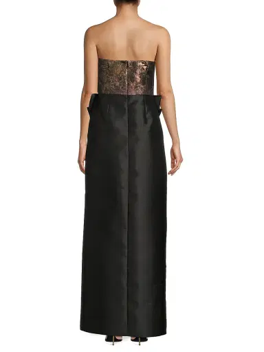 Kay Unger Women's Vanessa Metallic Strapless Column Gown - Carbon Multi | Thumbnail 5 Kay Unger Women's Vanessa Metallic Strapless Column Gown - Carbon Multi | Thumbnail 5