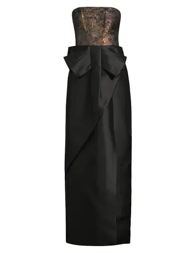 Kay Unger Women's Vanessa Metallic Strapless Column Gown - Carbon Multi | Thumbnail 1 Kay Unger Women's Vanessa Metallic Strapless Column Gown - Carbon Multi | Thumbnail 1
