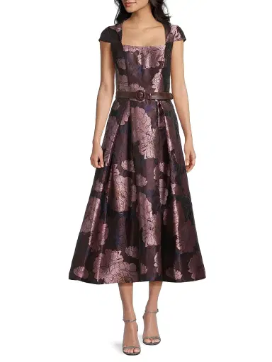 Kay Unger Women's Kinsley Tea-Length Dress - Primrose Multi | Thumbnail 2 Kay Unger Women's Kinsley Tea-Length Dress - Primrose Multi | Thumbnail 2