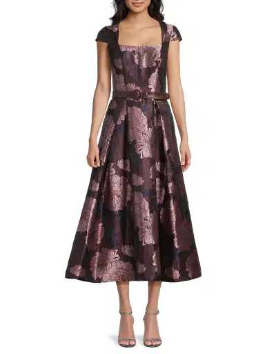 Kay Unger Women's Kinsley Tea-Length Dress - Primrose Multi | Thumbnail 3 Kay Unger Women's Kinsley Tea-Length Dress - Primrose Multi | Thumbnail 3