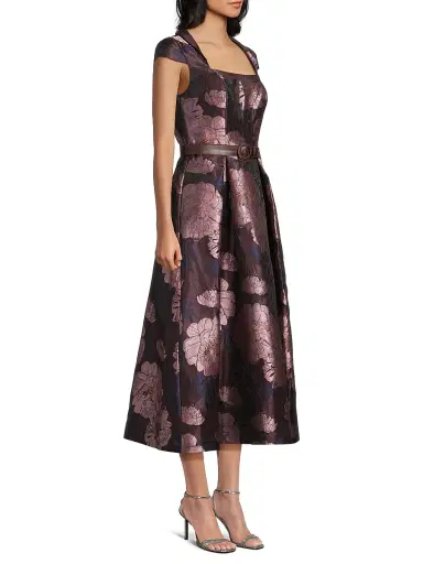 Kay Unger Women's Kinsley Tea-Length Dress - Primrose Multi | Thumbnail 4 Kay Unger Women's Kinsley Tea-Length Dress - Primrose Multi | Thumbnail 4