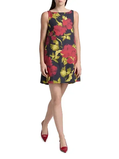 AZEEZA Women's Samiya Poplin Floral Minidress - Red Rose - Size XS | Thumbnail 2 AZEEZA Women's Samiya Poplin Floral Minidress - Red Rose - Size XS | Thumbnail 2