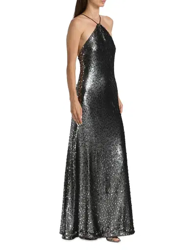 Toccin Women's Monica Sequined Gown - Gunmetal | Thumbnail 4 Toccin Women's Monica Sequined Gown - Gunmetal | Thumbnail 4