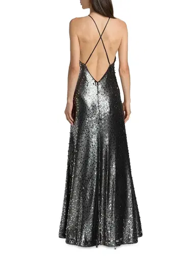 Toccin Women's Monica Sequined Gown - Gunmetal | Thumbnail 5 Toccin Women's Monica Sequined Gown - Gunmetal | Thumbnail 5