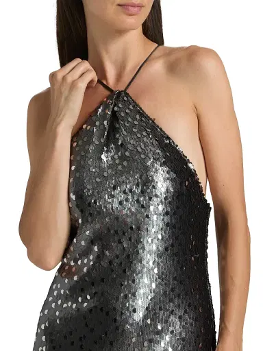 Toccin Women's Monica Sequined Gown - Gunmetal | Thumbnail 6 Toccin Women's Monica Sequined Gown - Gunmetal | Thumbnail 6