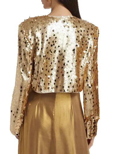 Toccin Women's Jones Sequin Crop Jacket | Thumbnail 5 Toccin Women's Jones Sequin Crop Jacket | Thumbnail 5