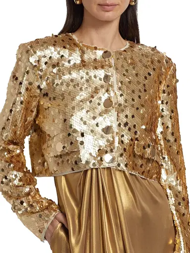 Toccin Women's Jones Sequin Crop Jacket | Thumbnail 6 Toccin Women's Jones Sequin Crop Jacket | Thumbnail 6