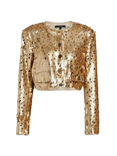 Toccin Women's Jones Sequin Crop Jacket | Thumbnail 1 Toccin Women's Jones Sequin Crop Jacket | Thumbnail 1