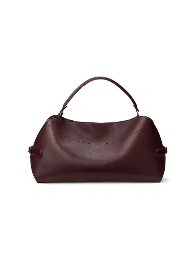 Ralph Lauren Collection Women's Leather Top Handle Bag - Burgundy | Thumbnail 5 Ralph Lauren Collection Women's Leather Top Handle Bag - Burgundy | Thumbnail 5