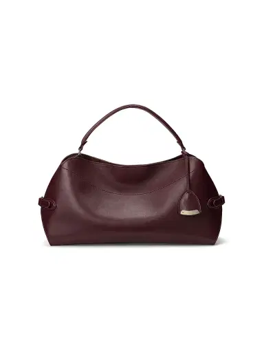 Ralph Lauren Collection Women's Leather Top Handle Bag - Burgundy | Thumbnail 1 Ralph Lauren Collection Women's Leather Top Handle Bag - Burgundy | Thumbnail 1