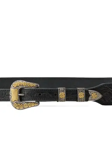 Ralph Lauren Collection Women's Tooled Leather Belt - Black - Size XS | Thumbnail 4 Ralph Lauren Collection Women's Tooled Leather Belt - Black - Size XS | Thumbnail 4