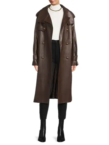Kobi Halperin Women's Tony Faux-Leather Trench Coat | Thumbnail 2 Kobi Halperin Women's Tony Faux-Leather Trench Coat | Thumbnail 2