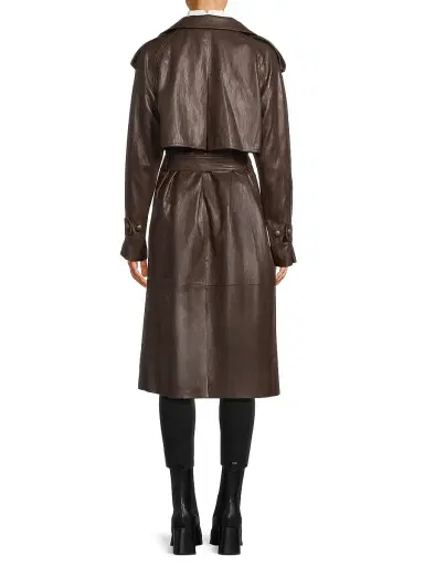 Kobi Halperin Women's Tony Faux-Leather Trench Coat | Thumbnail 5 Kobi Halperin Women's Tony Faux-Leather Trench Coat | Thumbnail 5