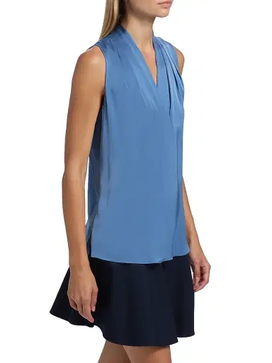 Kobi Halperin Women's Mila Stretch-Silk Blouse - Skyline | Thumbnail 4 Kobi Halperin Women's Mila Stretch-Silk Blouse - Skyline | Thumbnail 4