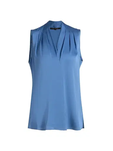 Kobi Halperin Women's Mila Stretch-Silk Blouse - Skyline | Thumbnail 1 Kobi Halperin Women's Mila Stretch-Silk Blouse - Skyline | Thumbnail 1