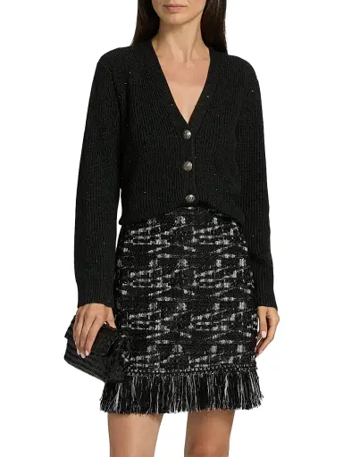 Kobi Halperin Women's Eddie V-Neck Cardigan - Dark Grey | Thumbnail 3 Kobi Halperin Women's Eddie V-Neck Cardigan - Dark Grey | Thumbnail 3