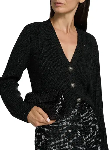 Kobi Halperin Women's Eddie V-Neck Cardigan - Dark Grey | Thumbnail 6 Kobi Halperin Women's Eddie V-Neck Cardigan - Dark Grey | Thumbnail 6