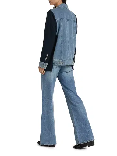 Kobi Halperin Women's Silva Mixed-Media Wool-Blend Jacket - Navy | Thumbnail 2 Kobi Halperin Women's Silva Mixed-Media Wool-Blend Jacket - Navy | Thumbnail 2