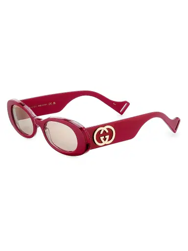 Gucci Women's Fluo 52MM Oval Sunglasses | Thumbnail 1 Gucci Women's Fluo 52MM Oval Sunglasses | Thumbnail 1