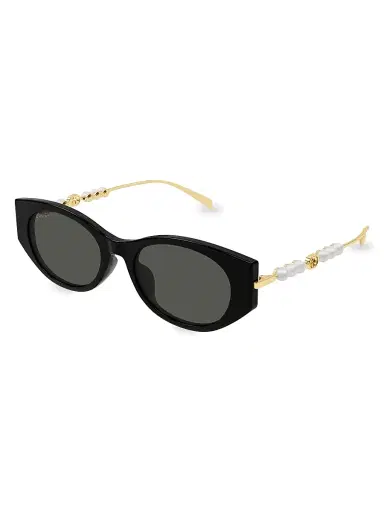 Gucci Women's Pearls & Strass 54MM Cat-Eye Sunglasses - Black | Thumbnail 1 Gucci Women's Pearls & Strass 54MM Cat-Eye Sunglasses - Black | Thumbnail 1