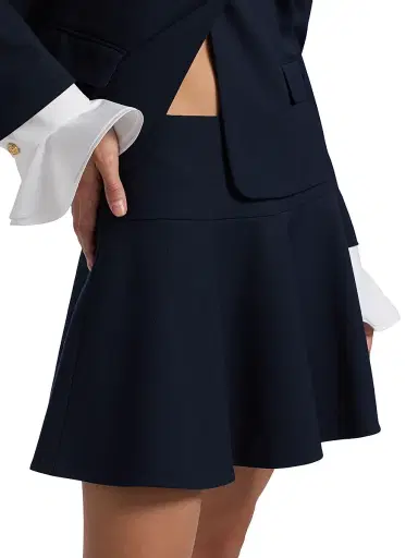 Kobi Halperin Women's Kiernan Wool-Blend Miniskirt - Navy | Thumbnail 6 Kobi Halperin Women's Kiernan Wool-Blend Miniskirt - Navy | Thumbnail 6