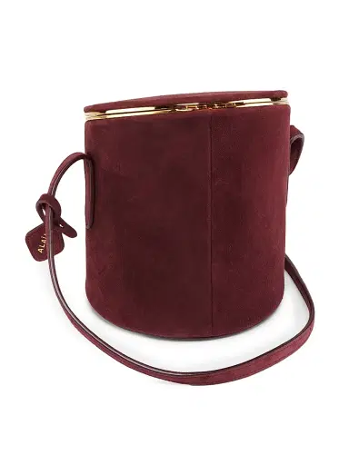 ALAIA Women's Suede Hinge Crossbody Bag - Rouge Grenat | Thumbnail 2 ALAIA Women's Suede Hinge Crossbody Bag - Rouge Grenat | Thumbnail 2
