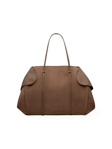 Neous Women's Berenices Suede & Leather Shoulder Bag - Dark Taupe | Thumbnail 1 Neous Women's Berenices Suede & Leather Shoulder Bag - Dark Taupe | Thumbnail 1