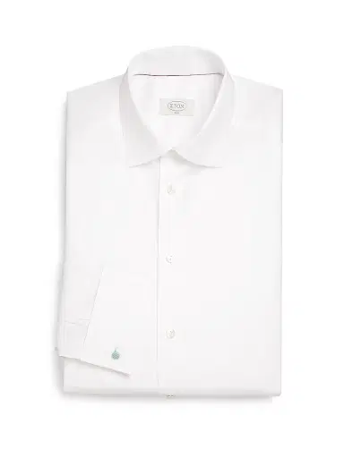 Eton Men's Slim-Fit Cotton Twill Button-Front Shirt - White - Size 17.5 | Thumbnail 1 Eton Men's Slim-Fit Cotton Twill Button-Front Shirt - White - Size 17.5 | Thumbnail 1