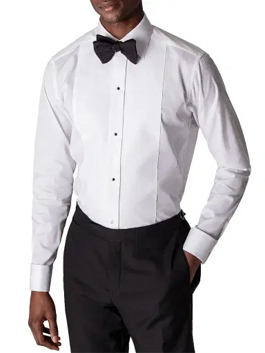 Eton Men's Contemporary-Fit Cotton Pique Tuxedo Shirt - White - Size 18 | Thumbnail 2 Eton Men's Contemporary-Fit Cotton Pique Tuxedo Shirt - White - Size 18 | Thumbnail 2