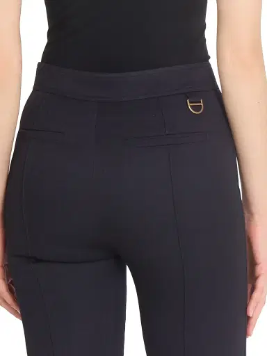 Chloé Women's Seasona Stretch-Cotton Straight-Leg Slit Pants - Black | Thumbnail 6 Chloé Women's Seasona Stretch-Cotton Straight-Leg Slit Pants - Black | Thumbnail 6