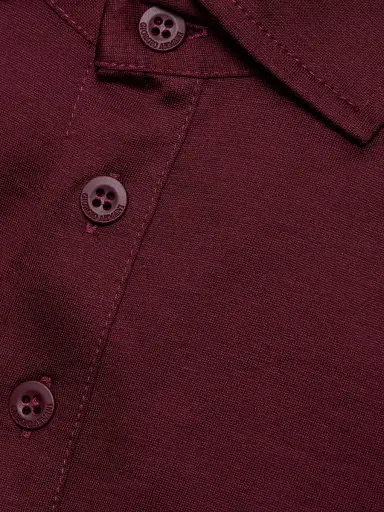 Giorgio Armani Men's Solid Jersey Polo Shirt - Ruby | Thumbnail 7 Giorgio Armani Men's Solid Jersey Polo Shirt - Ruby | Thumbnail 7