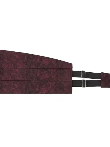 Stefano Ricci Men's Cummerbund - Dark Red | Thumbnail 3 Stefano Ricci Men's Cummerbund - Dark Red | Thumbnail 3