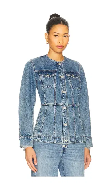 Free People x We The Free Lula Denim Jacket In River Blues | Thumbnail 2 Free People x We The Free Lula Denim Jacket In River Blues | Thumbnail 2