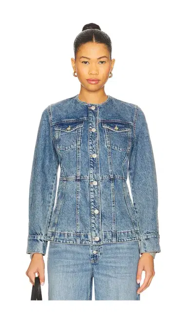 Free People x We The Free Lula Denim Jacket In River Blues | Thumbnail 1 Free People x We The Free Lula Denim Jacket In River Blues | Thumbnail 1