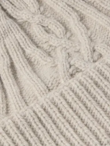 John Smedley Emery Cable-Knit Recycled-Cashmere and Merino Wool-Blend Beanie - Men | Thumbnail 2 John Smedley Emery Cable-Knit Recycled-Cashmere and Merino Wool-Blend Beanie - Men | Thumbnail 2