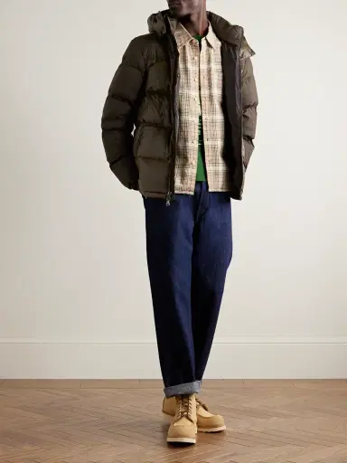 Polo Ralph Lauren The Gorham Twill-Trimmed Quilted Glossed-Shell Hooded Down Jacket - Men | Thumbnail 2 Polo Ralph Lauren The Gorham Twill-Trimmed Quilted Glossed-Shell Hooded Down Jacket - Men | Thumbnail 2