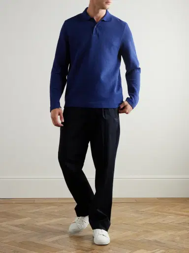 MR P. Waffle-Knit Organic Cotton-Jersey Polo Shirt - Men | Thumbnail 2 MR P. Waffle-Knit Organic Cotton-Jersey Polo Shirt - Men | Thumbnail 2