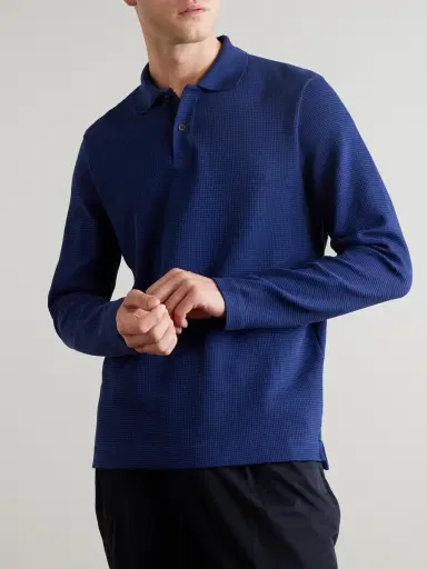 MR P. Waffle-Knit Organic Cotton-Jersey Polo Shirt - Men | Thumbnail 3 MR P. Waffle-Knit Organic Cotton-Jersey Polo Shirt - Men | Thumbnail 3