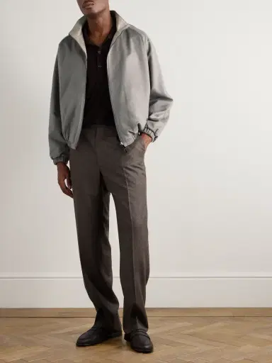 Stòffa Straight-Leg Pleated Wool and Cashmere-Blend Trousers - Men | Thumbnail 2 Stòffa Straight-Leg Pleated Wool and Cashmere-Blend Trousers - Men | Thumbnail 2